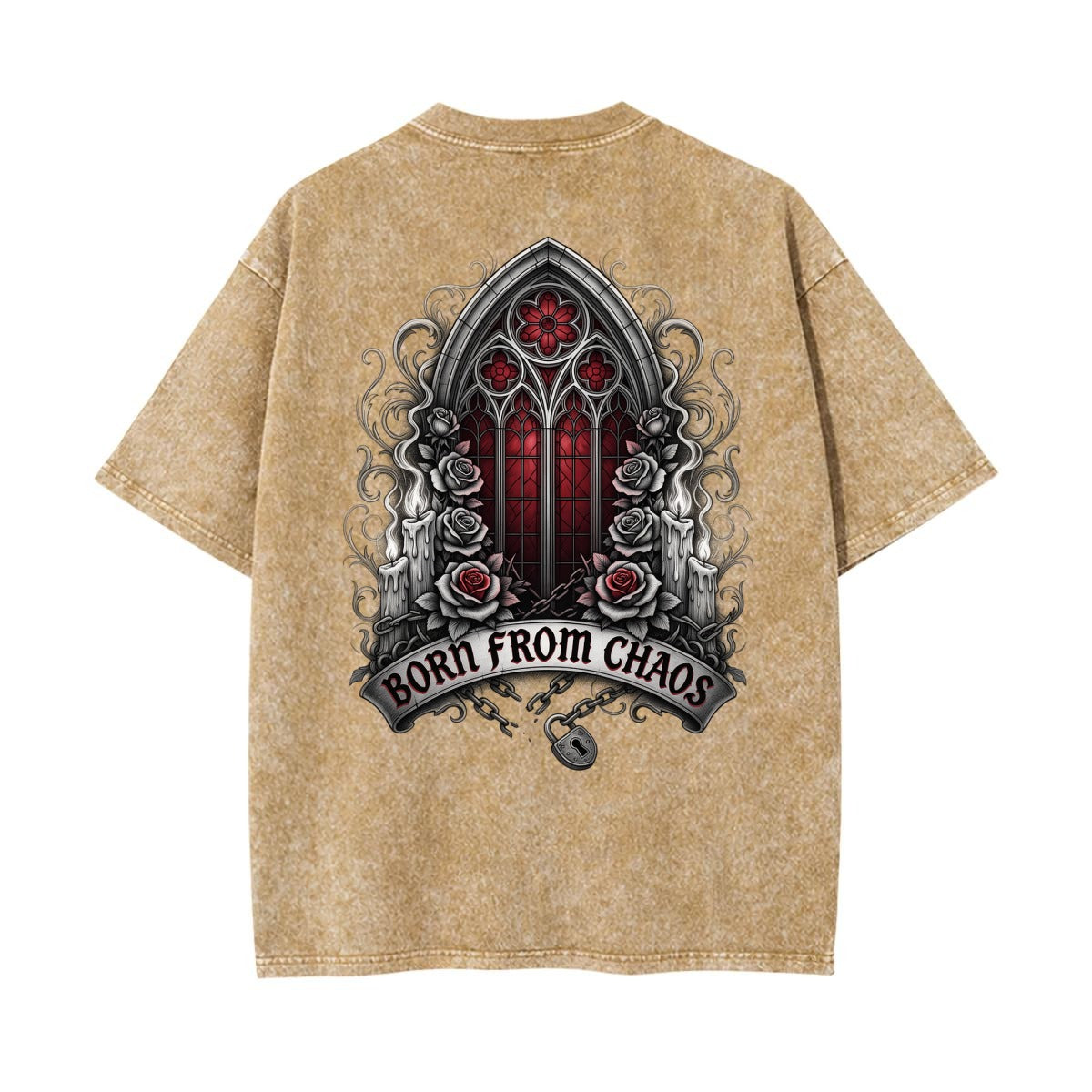 Born From Chaos Gothic Tee | Dark Aesthetic Graphic T Shirt