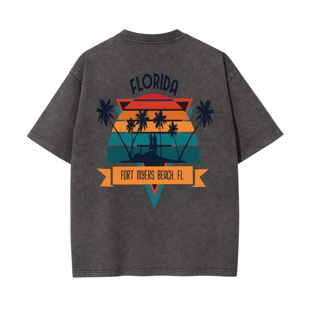 Unisex Heavyweight Washed T-shirt Printed in USA|250GSM Cotton DTG  Double-sided