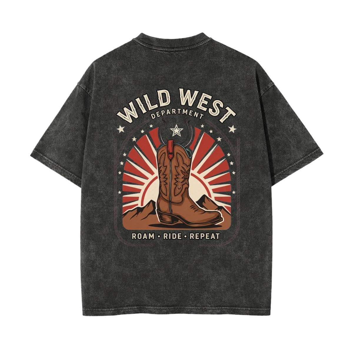Wild West Cowboy Boot Heavyweight T-Shirt