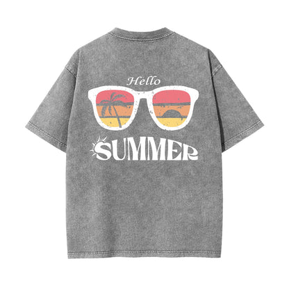 Unisex Heavyweight Washed T-shirt Printed in USA|250GSM Cotton DTG  Double-sided