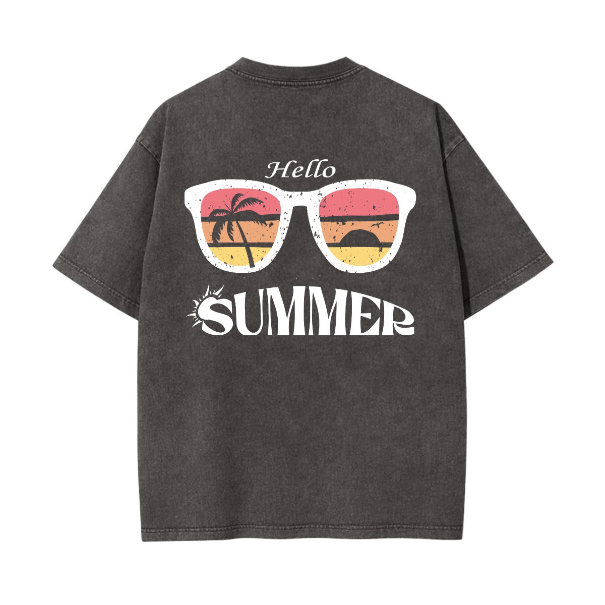 Unisex Heavyweight Washed T-shirt Printed in USA|250GSM Cotton DTG  Double-sided