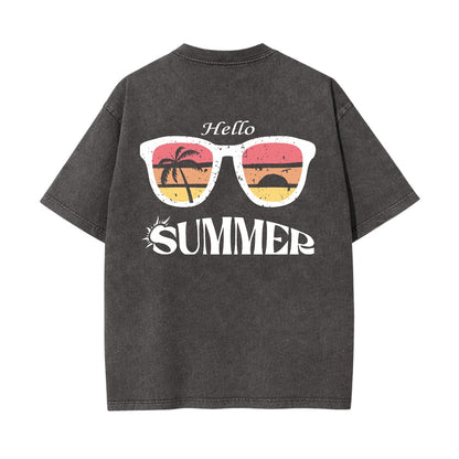 Unisex Heavyweight Washed T-shirt Printed in USA|250GSM Cotton DTG  Double-sided