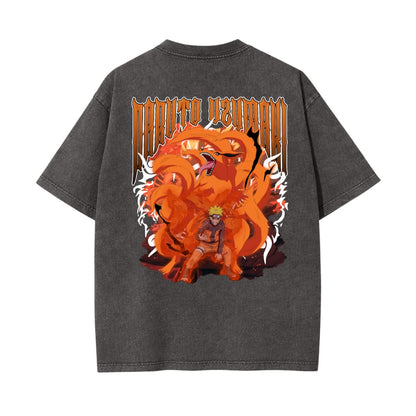 Unisex Heavyweight Washed T-shirt Printed in USA|250GSM Cotton DTG  Double-sided
