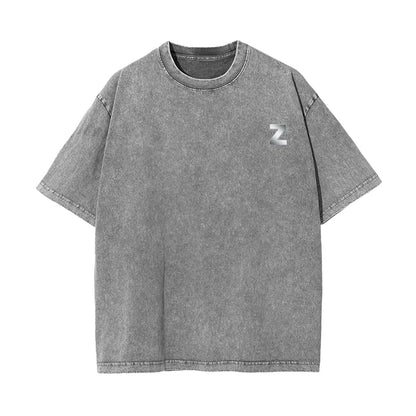Unisex Heavyweight Washed T-shirt Printed in USA|250GSM Cotton DTG  Double-sided
