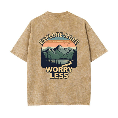 Explore More Mountain Graphic T Shirt | Vintage Adventure Tee