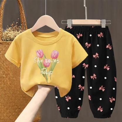 Cute Fashion T-shirt Top Pants