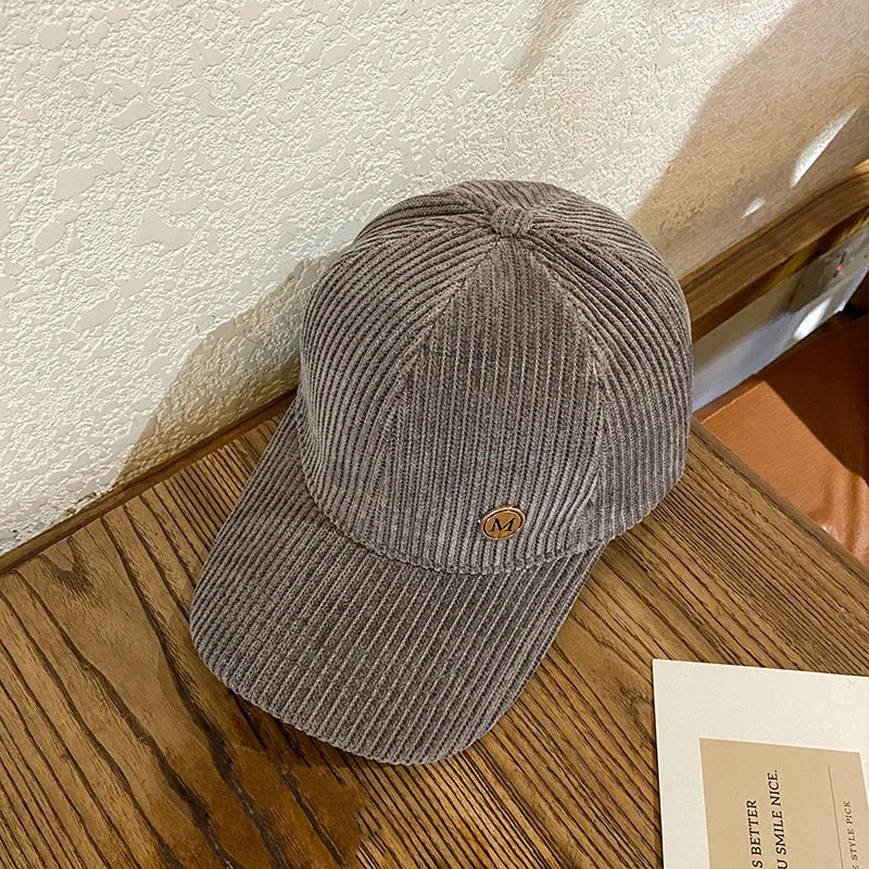 “Corduroy Baseball Cap – Unisex Autumn/Winter Snapback”
