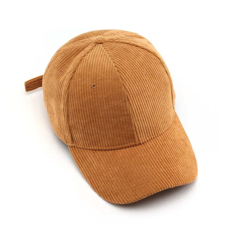 Adjustable Corduroy Baseball Cap | Unisex cord Hat