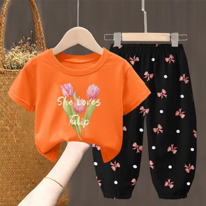 Cute Fashion T-shirt Top Pants