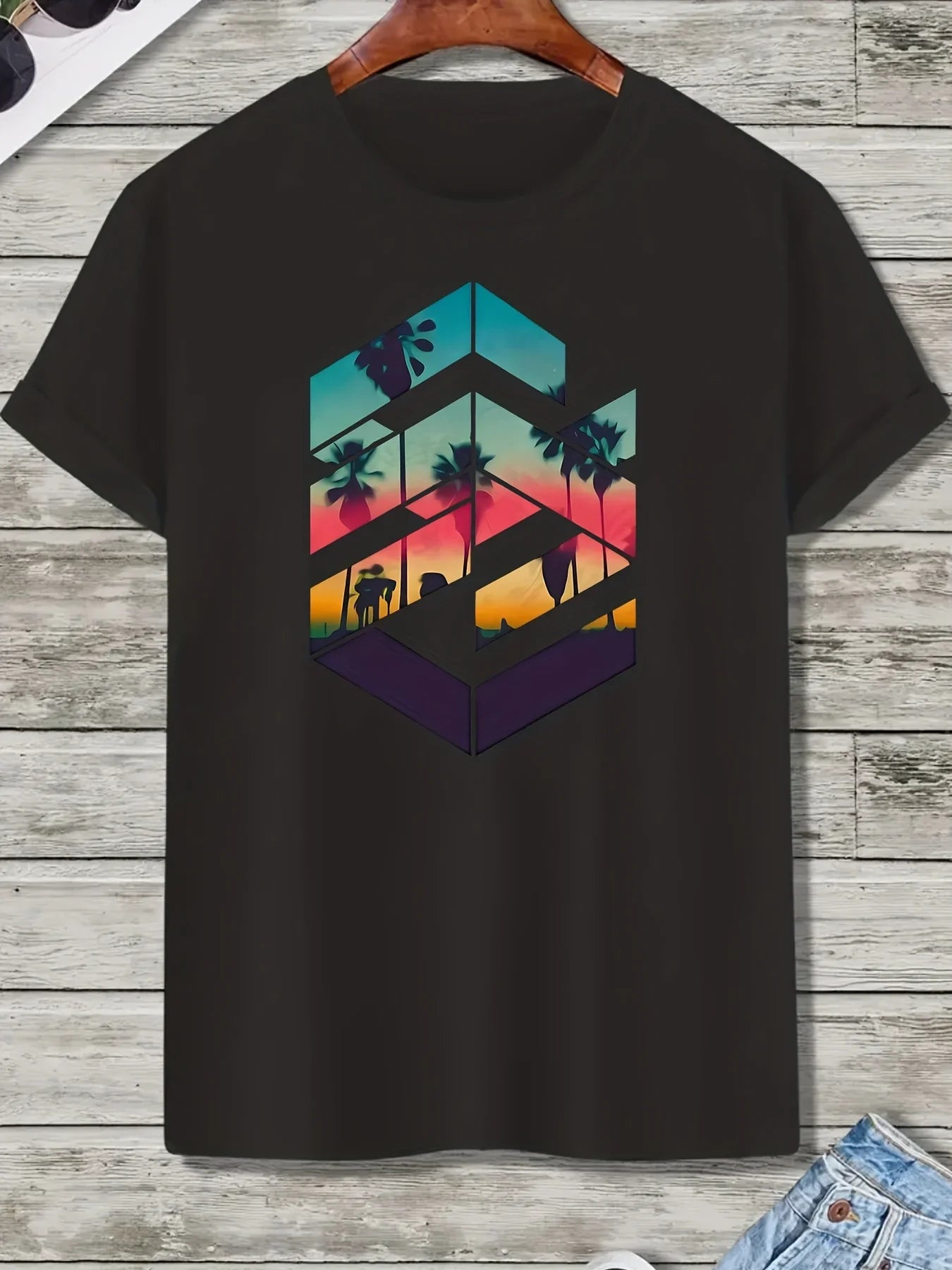 Geometric Print Tee