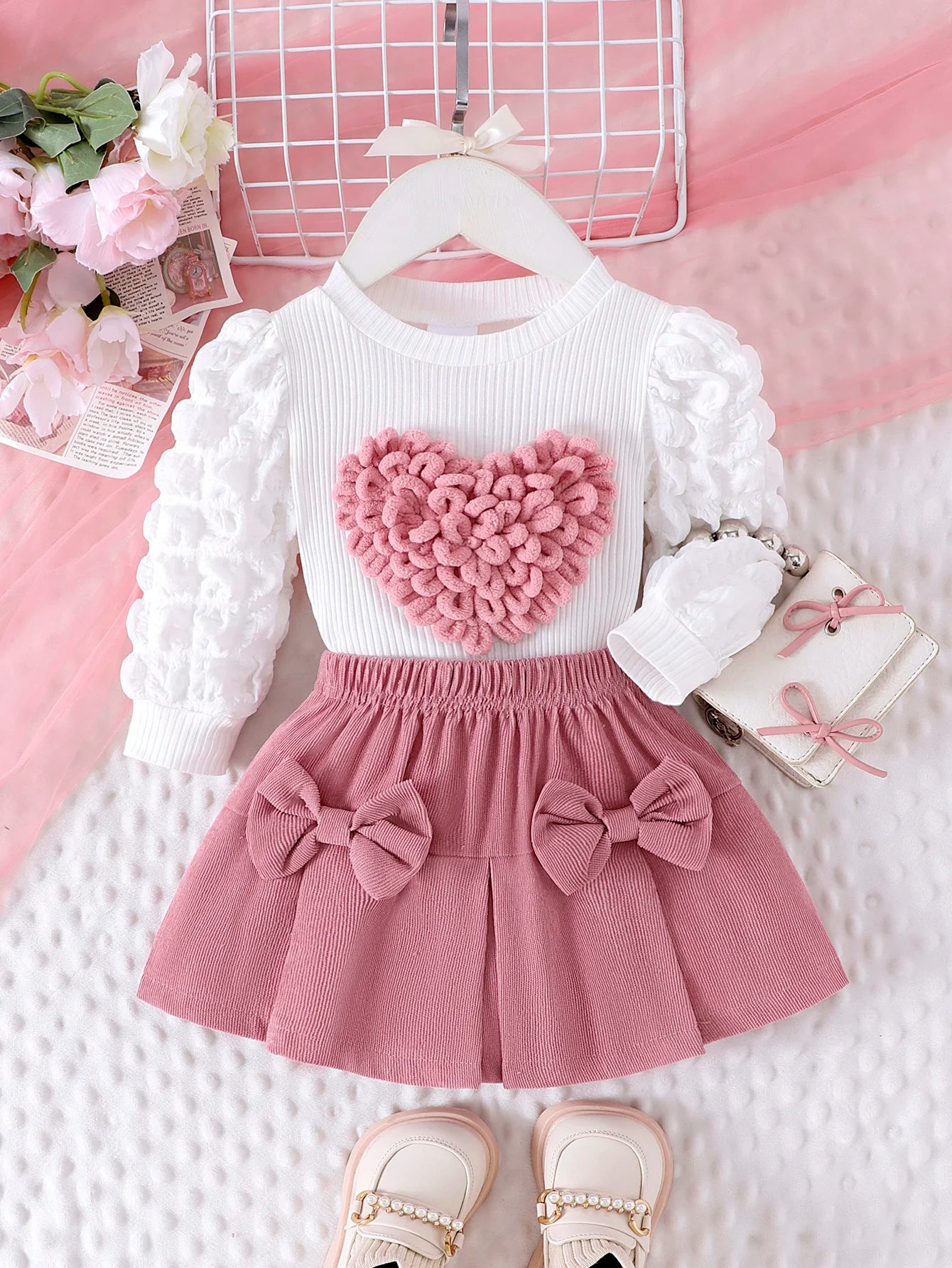 Cute Bubble Sleeves, Love Chapter Top