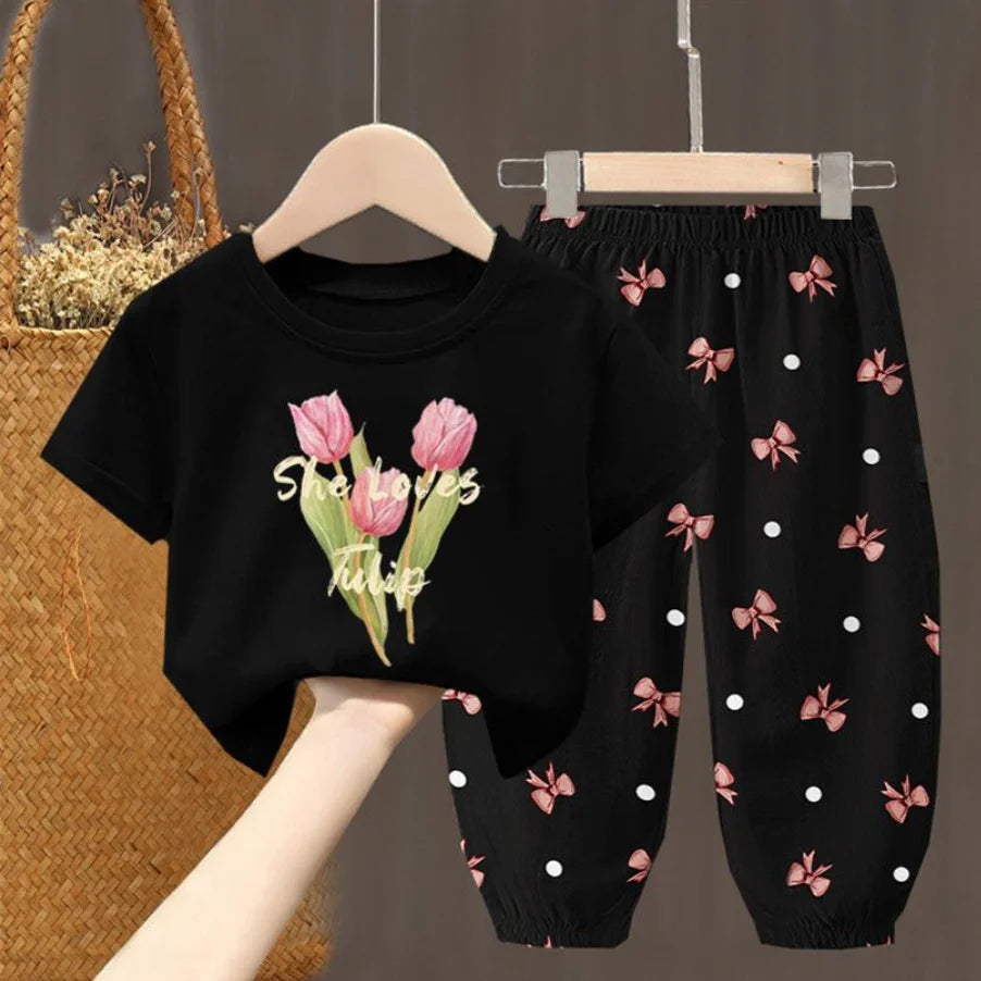 Cute Fashion T-shirt Top Pants