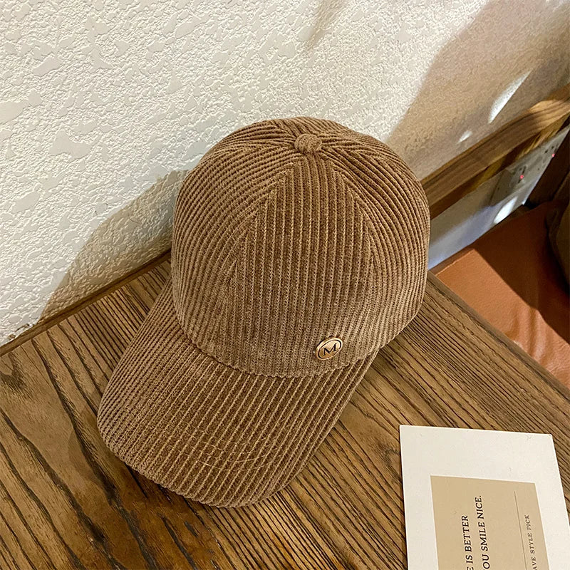 “Corduroy Baseball Cap – Unisex Autumn/Winter Snapback”