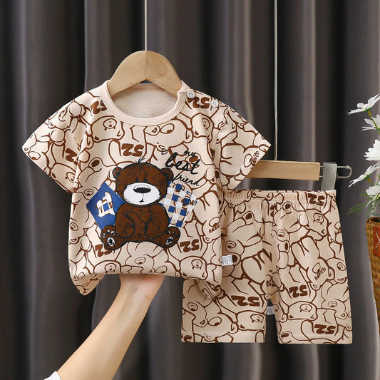 Cartoon Printed  2 Piece Suit