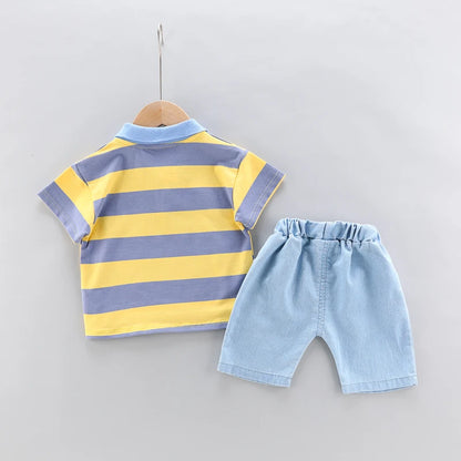 Polo Shirt Denim Shorts