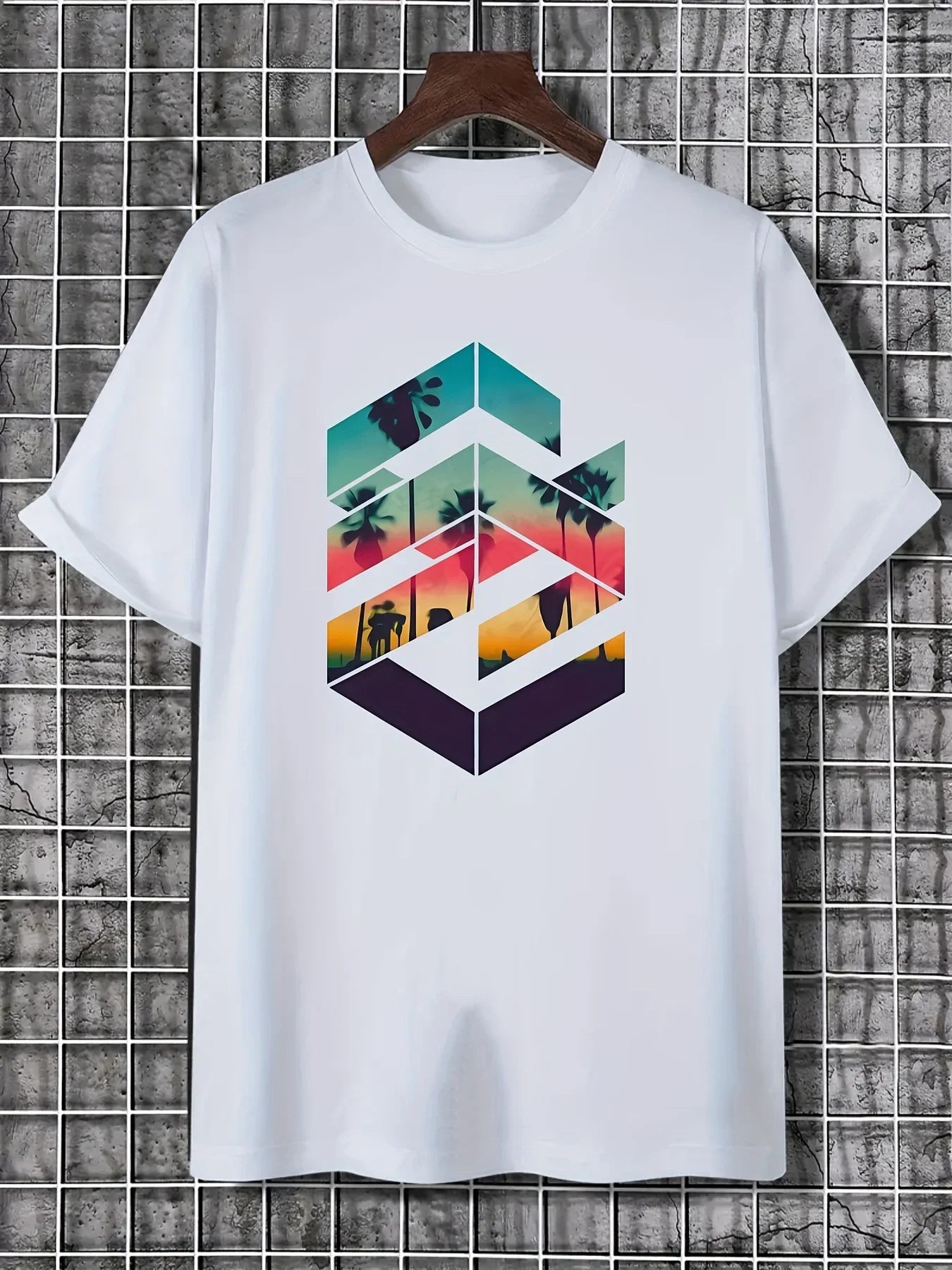 Geometric Print Tee