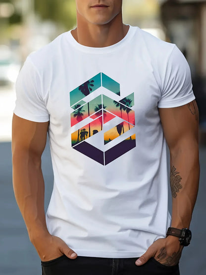 Geometric Print Tee