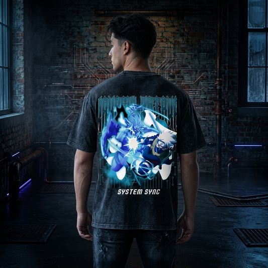 System Sync Cyber Ninja T Shirt | Vintage Anime Streetwear