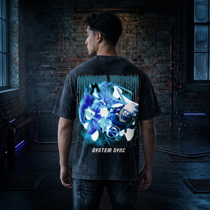System Sync Cyber Ninja T Shirt | Vintage Anime Streetwear