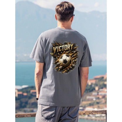 Men's T-Shirt Printed in USA|180GSM Front & Back DTF