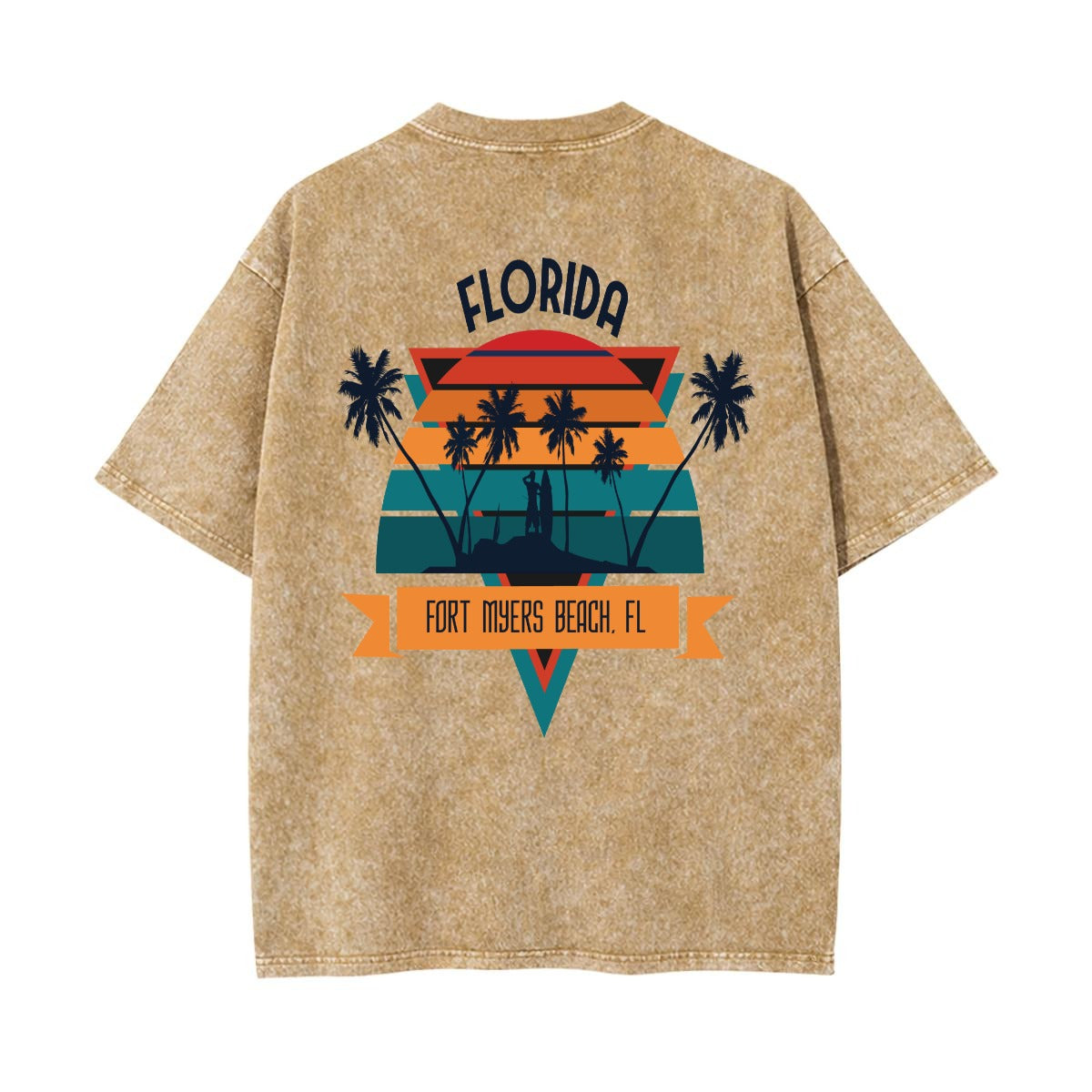 Unisex Heavyweight Washed T-shirt Printed in USA|250GSM Cotton DTG  Double-sided