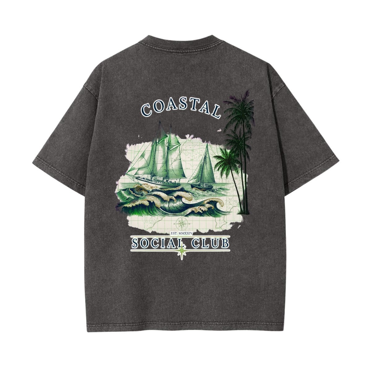 Coastal Social Club T Shirt | Beach Surf Graphic Tee