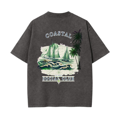 Coastal Social Club T Shirt | Beach Surf Graphic Tee