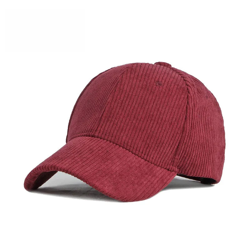 Wine Red baseball cap corduroy 