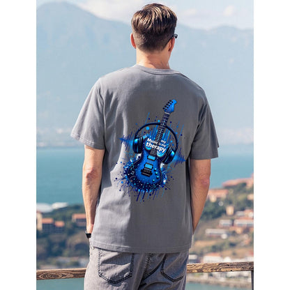 Men's T-Shirt Printed in USA|180GSM Front & Back DTF