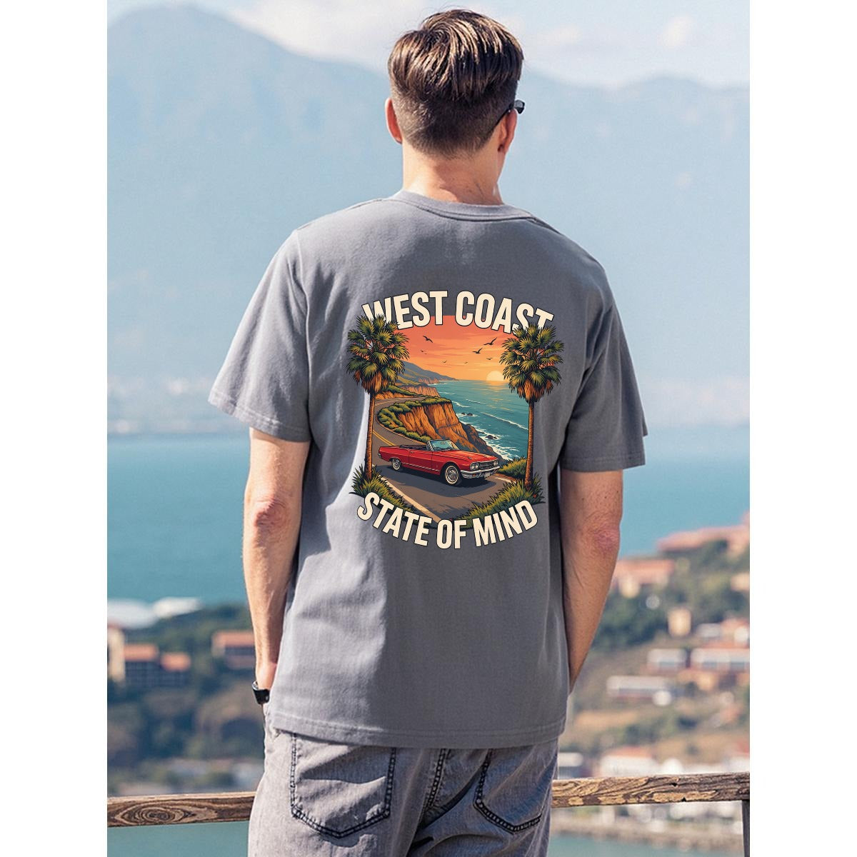 Men's T-Shirt Printed in USA|180GSM Front & Back DTF