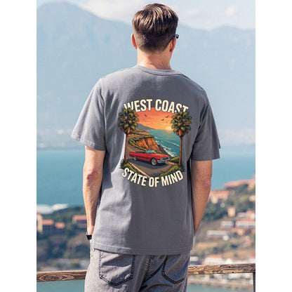 Men's T-Shirt Printed in USA|180GSM Front & Back DTF