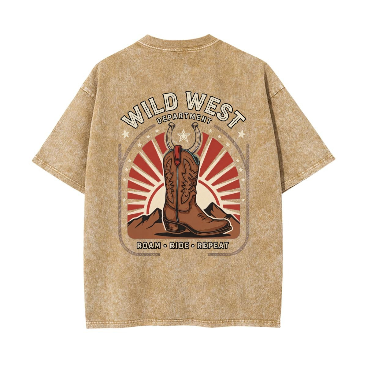 Wild West Cowboy Boot Heavyweight T-Shirt