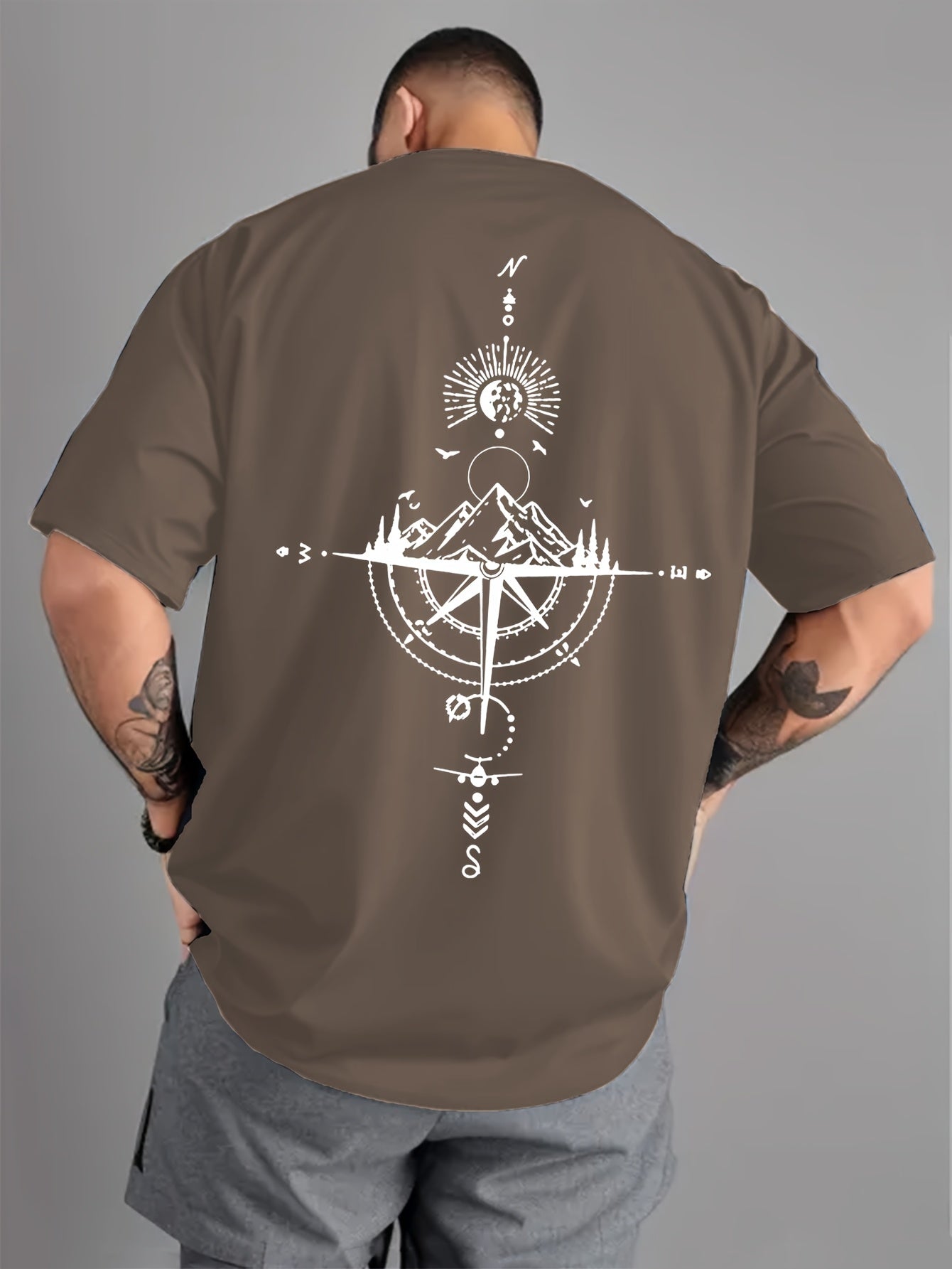 Oversized Relaxed Vintage Compass Tee