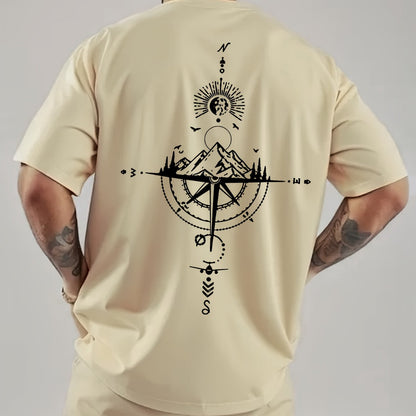 Oversized Relaxed Vintage Compass Tee