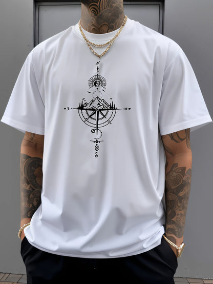 Oversized Relaxed Vintage Compass Tee