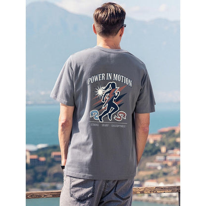 Power in Motion Running Graphic Streetwear T-Shirt