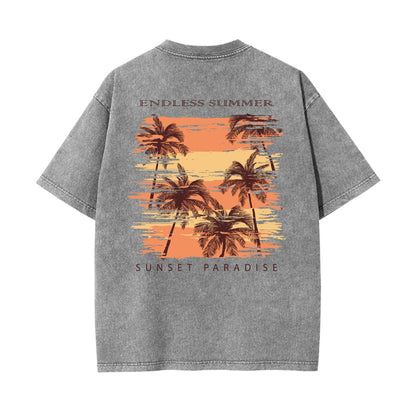 Unisex Heavyweight Washed T-shirt Printed in USA|250GSM Cotton DTG  Double-sided