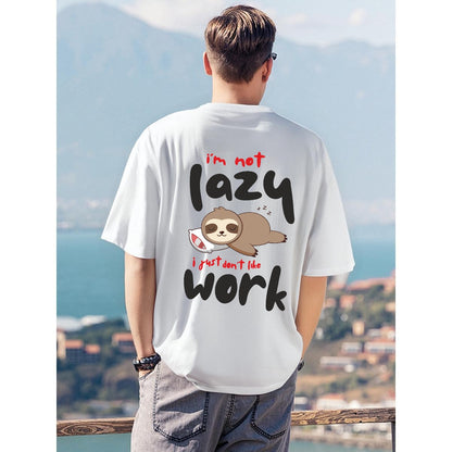 Men's T-Shirt Printed in USA|180GSM Front & Back DTF