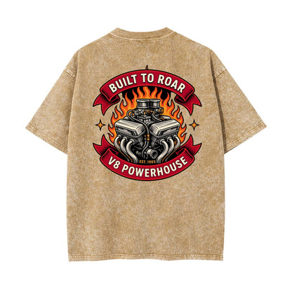 Unisex Heavyweight Washed T-shirt Printed in USA|250GSM Cotton DTF Double-sided