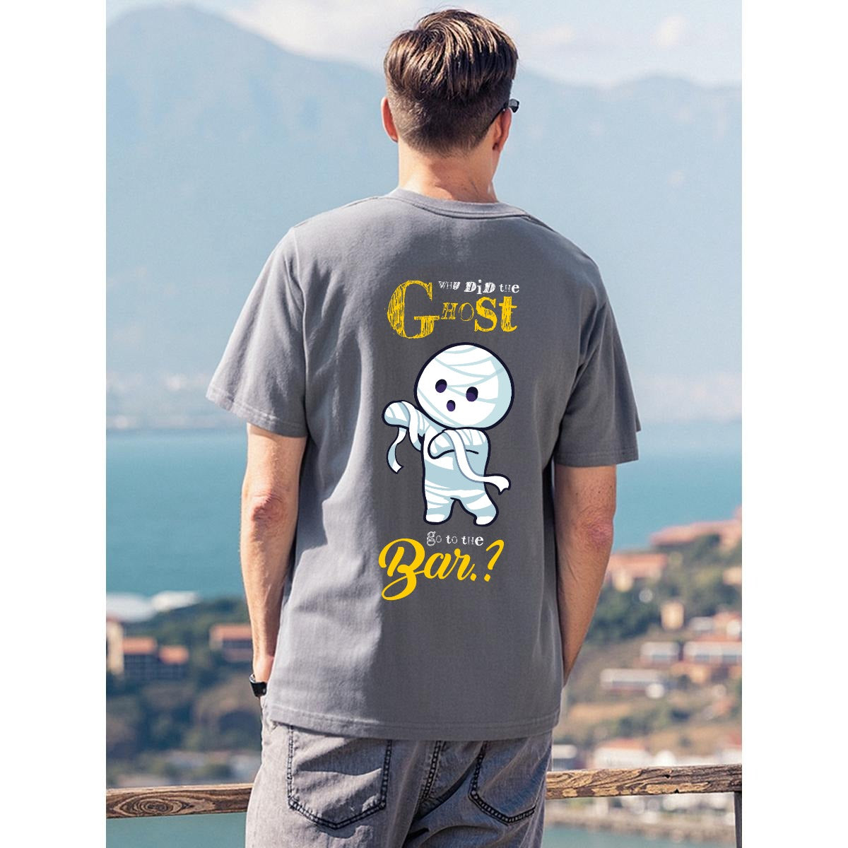 Men's T-Shirt Printed in USA|180GSM Front & Back DTF