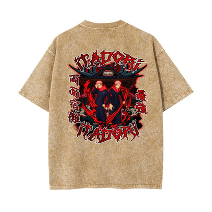 Unisex Heavyweight Washed T-shirt Printed in USA|250GSM Cotton DTG  Double-sided