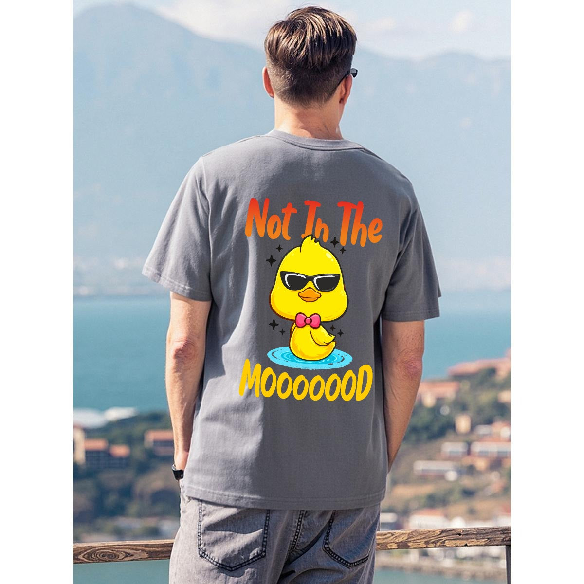 Men's T-Shirt Printed in USA|180GSM Front & Back DTF