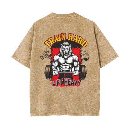 Unisex Heavyweight Washed T-shirt Printed in USA|250GSM Cotton DTG  Double-sided