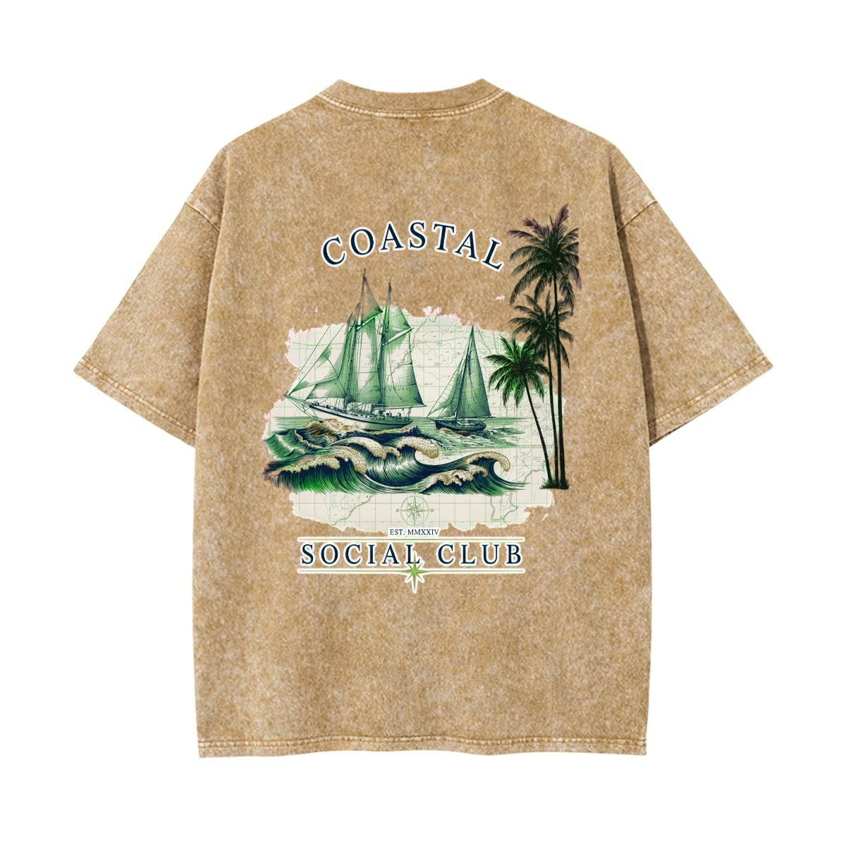 Coastal Social Club T Shirt | Beach Surf Graphic Tee