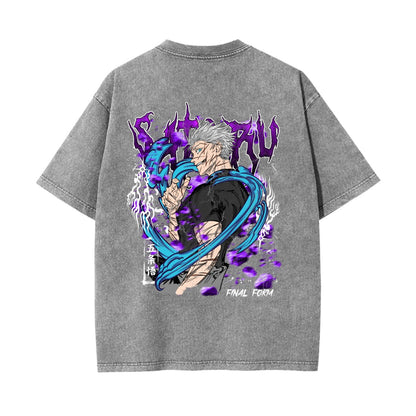 Unisex Heavyweight Washed T-shirt Printed in USA|250GSM Cotton DTG  Double-sided