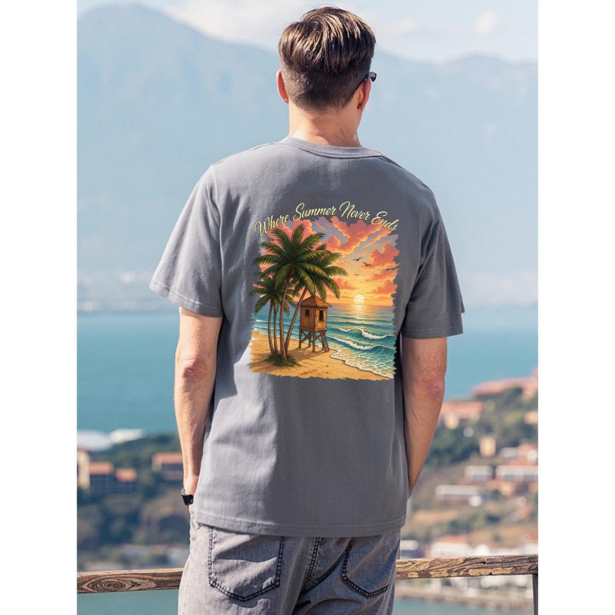 Where Summer Never Ends T Shirt | Vintage Beach Graphic Tee