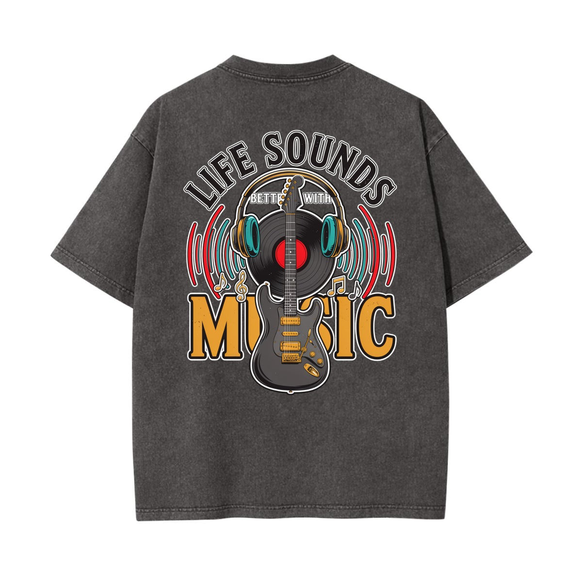 Unisex Heavyweight Washed T-shirt Printed in USA|250GSM Cotton DTF Double-sided