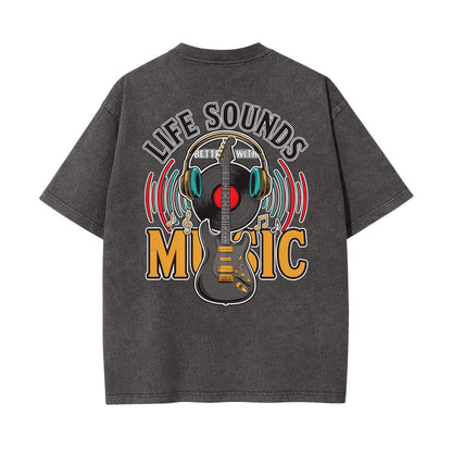 Unisex Heavyweight Washed T-shirt Printed in USA|250GSM Cotton DTF Double-sided