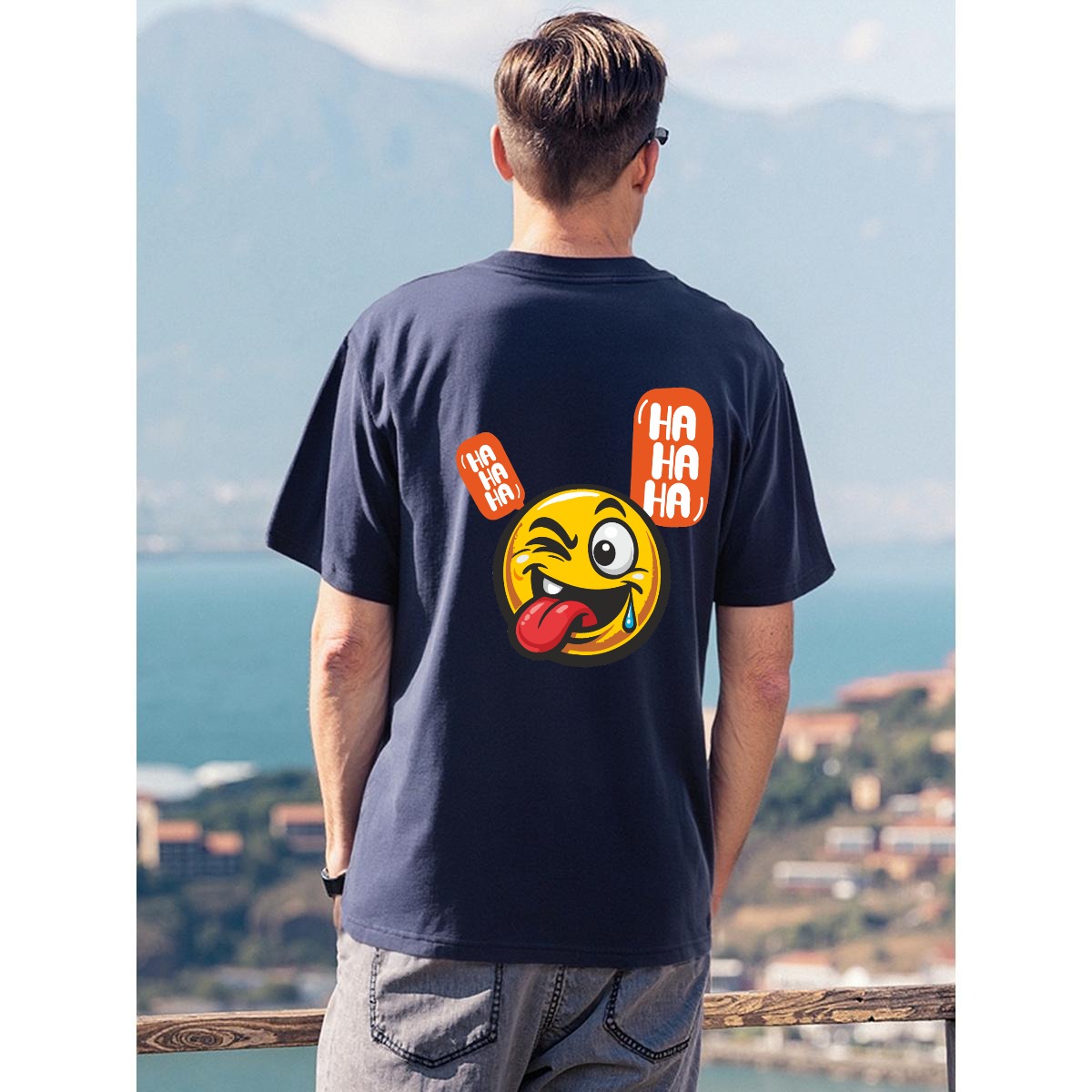 Men's T-Shirt Printed in USA|180GSM Front & Back DTF