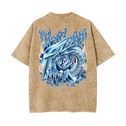 Unisex Heavyweight Washed T-shirt Printed in USA|250GSM Cotton DTG  Double-sided